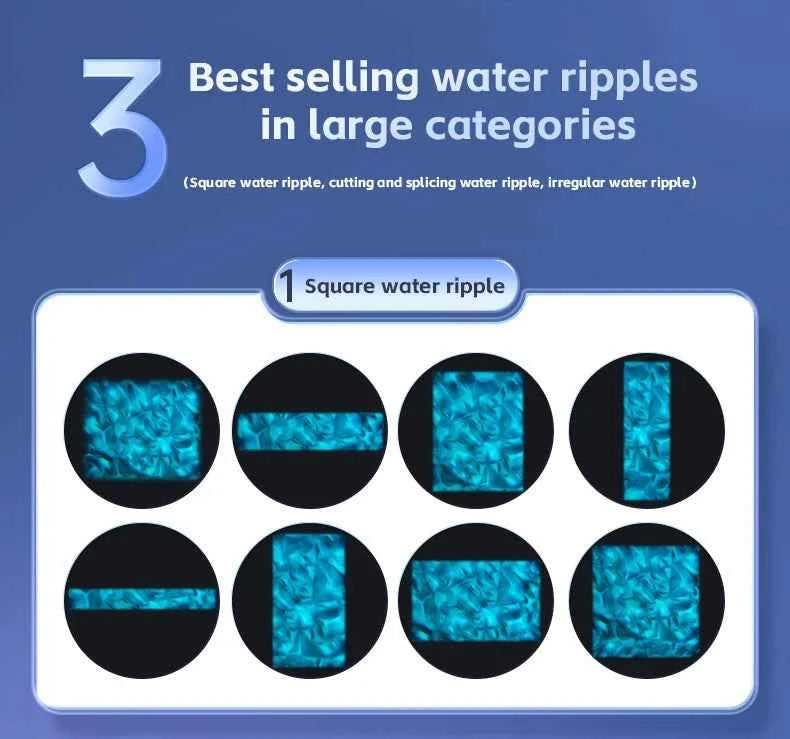Square water ripple projector dynamic water ripple logo indoor ground corridor outdoor atmosphere lighting waterproof projection