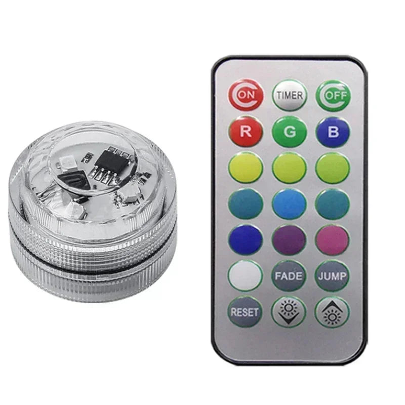 1/10PCS Wireless Adhesive LED Car Interior Ambient Light Remote Control Decor Auto Roof Foot Atmosphere Lamp Bicycle Tail Light