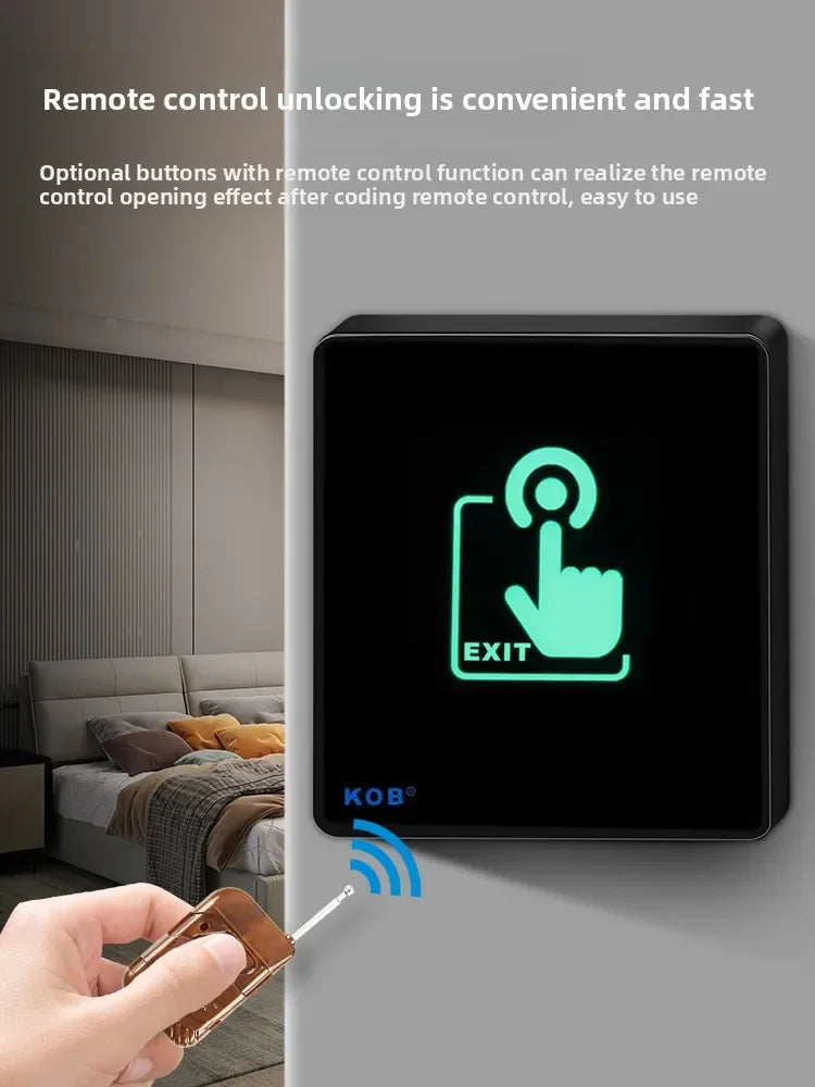 KOB access control switch exit button glass panel touch sensor infrared induction automatic door wireless switch