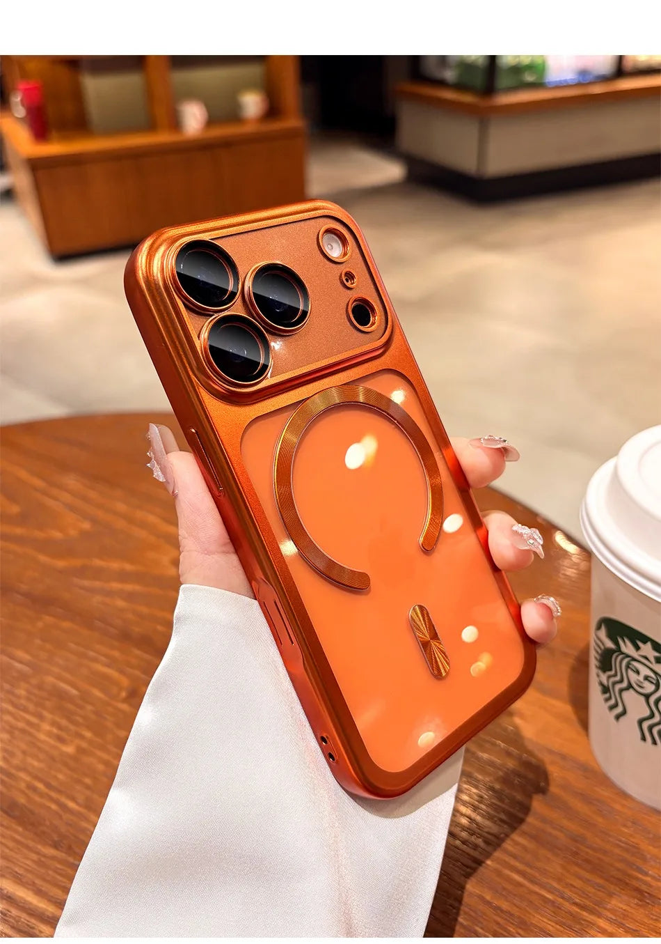 New Plating Transparent For Magsafe Magnetic Case for IPhone 17 17Pro 17 Pro Max 17 Air Original Soft TPU Lens Protector Cover