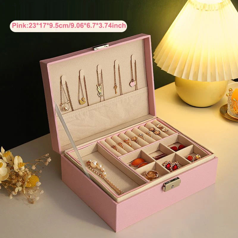 Portable Multi-Functional Home Decoration Storage Box Earring And Jewelry Preservation Box Special Storage Box For Ladies' Item
