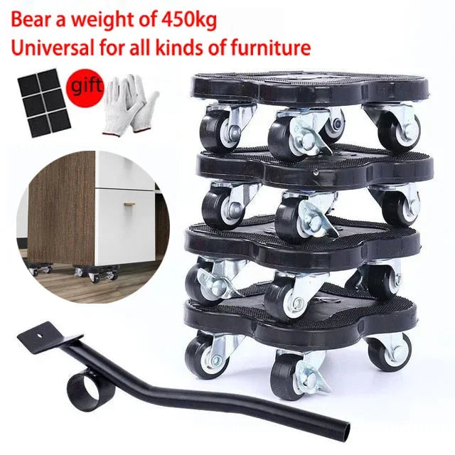 Wheels Rollers for Moving Heavy Furniture Set Heavy Stuffs Transport Lifter Wheeled Mover Roller with Wheel Bar Moving