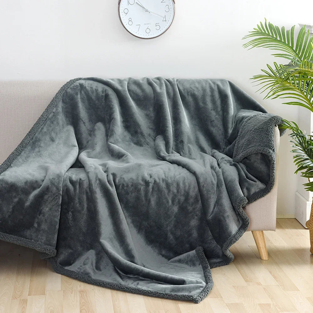 Hot Waterproof Blanket Couple Winter Warm Cozy Long Blanket-Thickened Oversized Blanket 100% Stain Resistant-Blanket