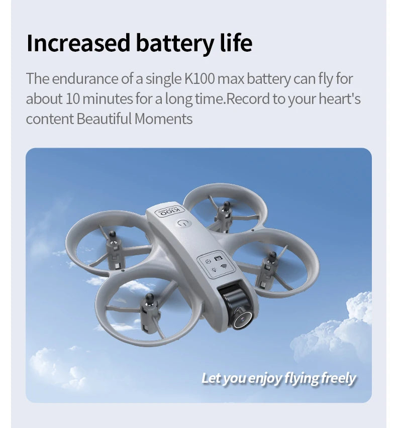 K100 MAX Mini GPS Drone 8K HD Camera Real Time Video Transmis Screen Control Obstacle Avoidance Aerial Photography RC Quadcopter