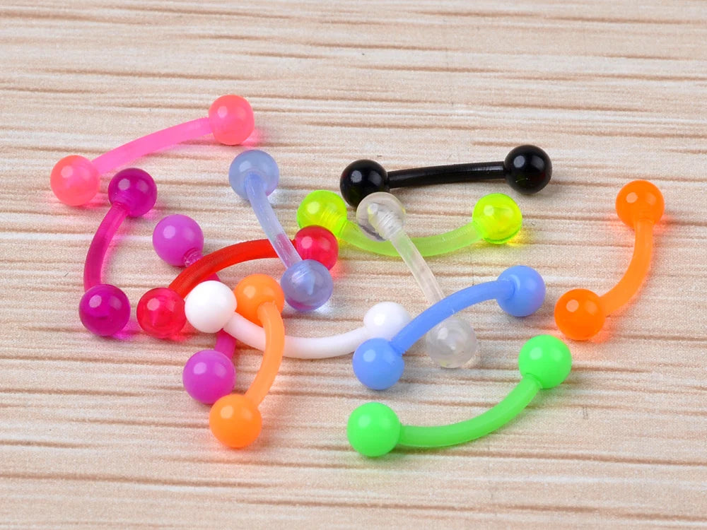 40PC Soft Silicon Nose/Lip/Tongue Piercings Helix Ear Piercing Women Men Septum Rings Body Piercing Jewelry