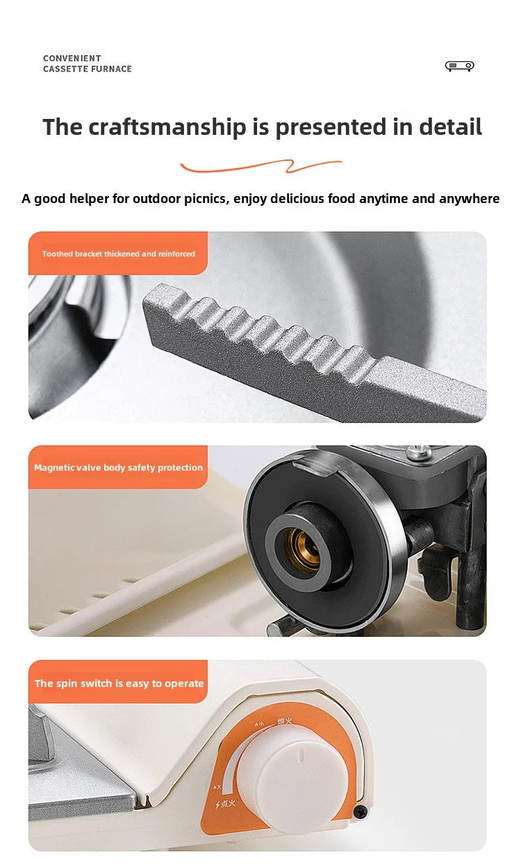 2026 Portable Outdoor Cooker Hot Pot Small Durable   Magnetic Casca Design for Camping And Travel