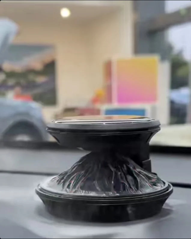 360° View Mirror Mount Volcanic Iceberg Car Diffuser - Air Purifying, Solar Powered, Forest & Floral Scents, Elegant Auto Decor