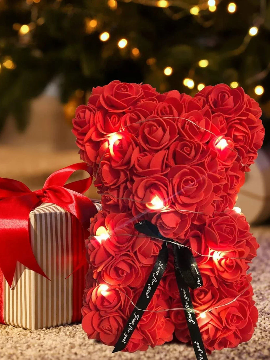 1pc 25m Artificial Flower Eternal Rose Teddy Bear for Mom Mother's Day Birthday Valentine's Day Anniversary Gifts & Decorations