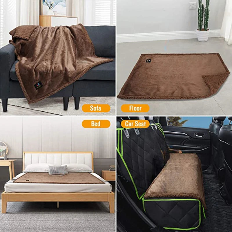 Hot Waterproof Blanket Couple Winter Warm Cozy Long Blanket-Thickened Oversized Blanket 100% Stain Resistant-Blanket
