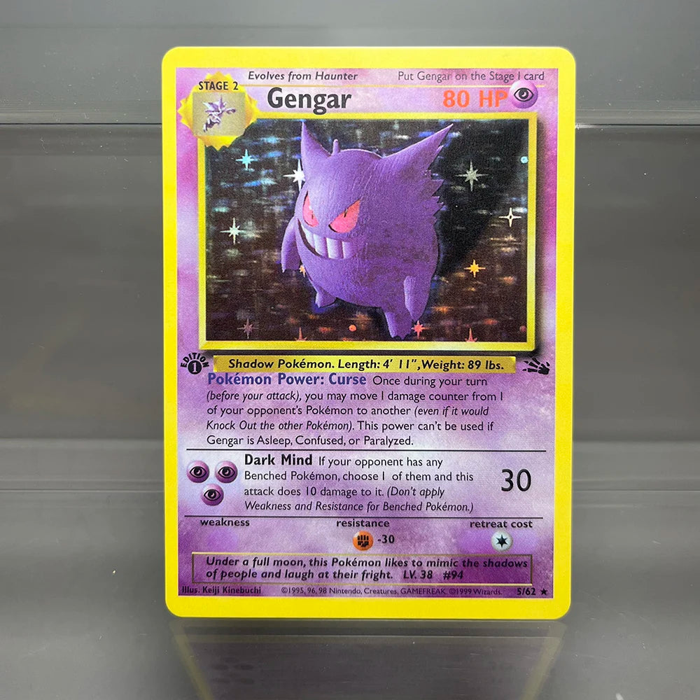 PKM Single Cards Pikachu Charizard EX Bubble Mew Game Rare Collection Cards PTCG Rainbow Proxy Cards