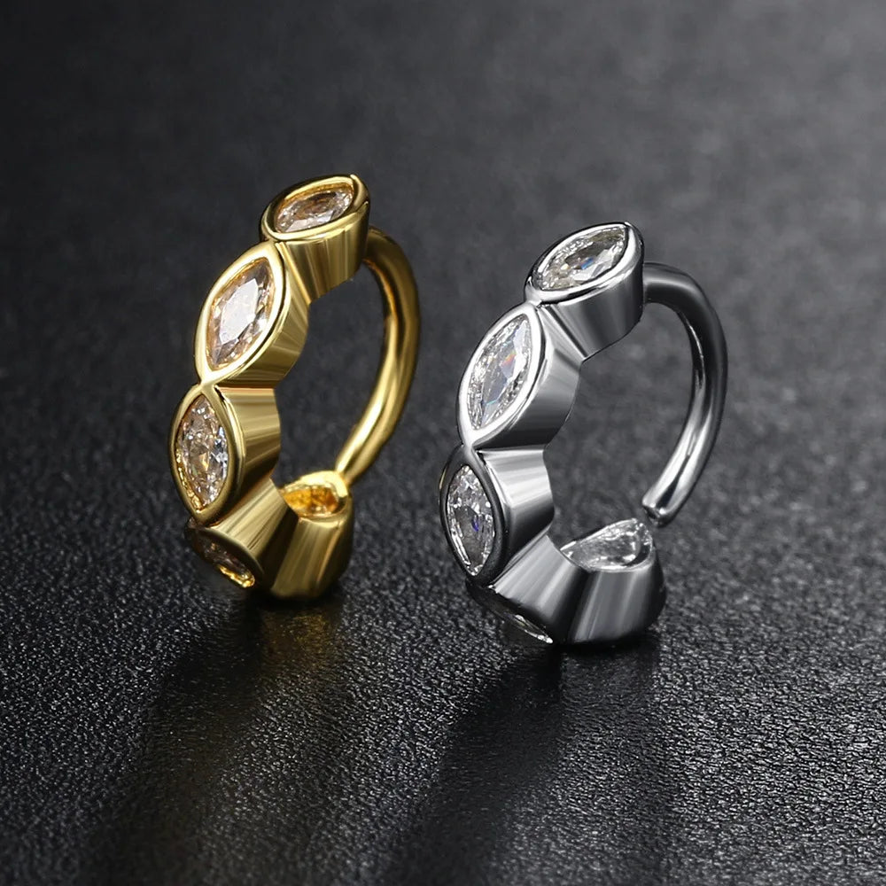 1PC Fashion Helix Daith Piercing Earrings for Teen Girls Dainty Zircon Cartilage Studs Conch Tragus Rook Lobe Ear Hoops Jewelry