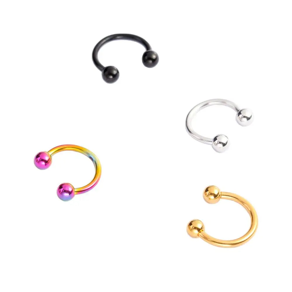 Helix For Women 1 Pcs Circular C Shape Hoop Stud Earrings Jewelry Lip Rings Nose Rings Body Piercing