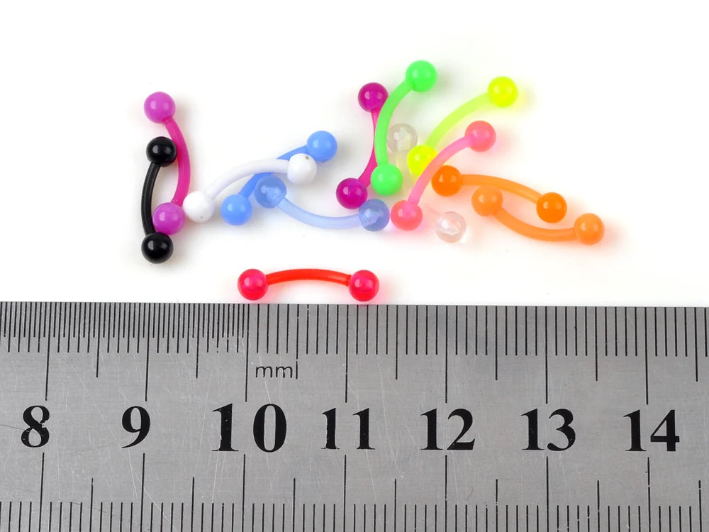 40PC Soft Silicon Nose/Lip/Tongue Piercings Helix Ear Piercing Women Men Septum Rings Body Piercing Jewelry