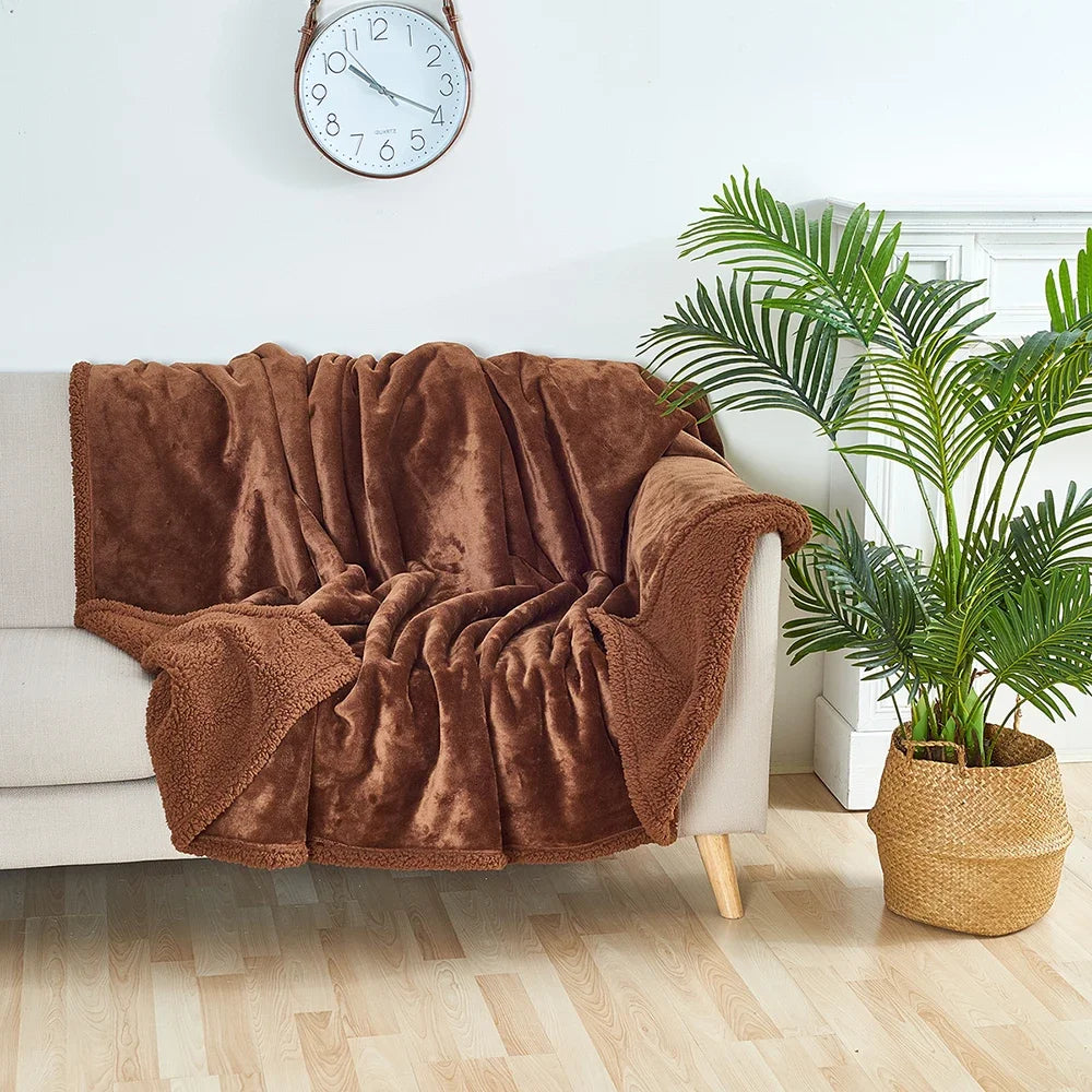 Hot Waterproof Blanket Couple Winter Warm Cozy Long Blanket-Thickened Oversized Blanket 100% Stain Resistant-Blanket