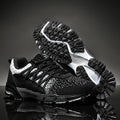 2025 Thick Soled Sports Shoes Youth Mesh Breathable Running Shoes Trend Spring Summer Korean Large Black and White Shoes walk
