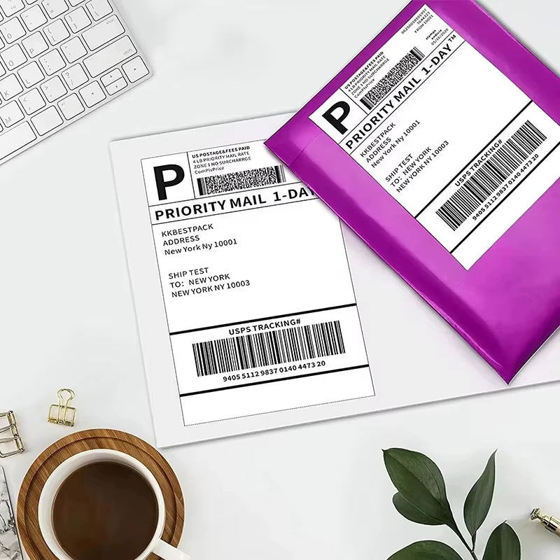 4x6 Inch Thermal Shipping Label Paper 100/200/300/500PCS Adhesive Paper For Express Waybill DHL UPS Express Barcode All-Purpose