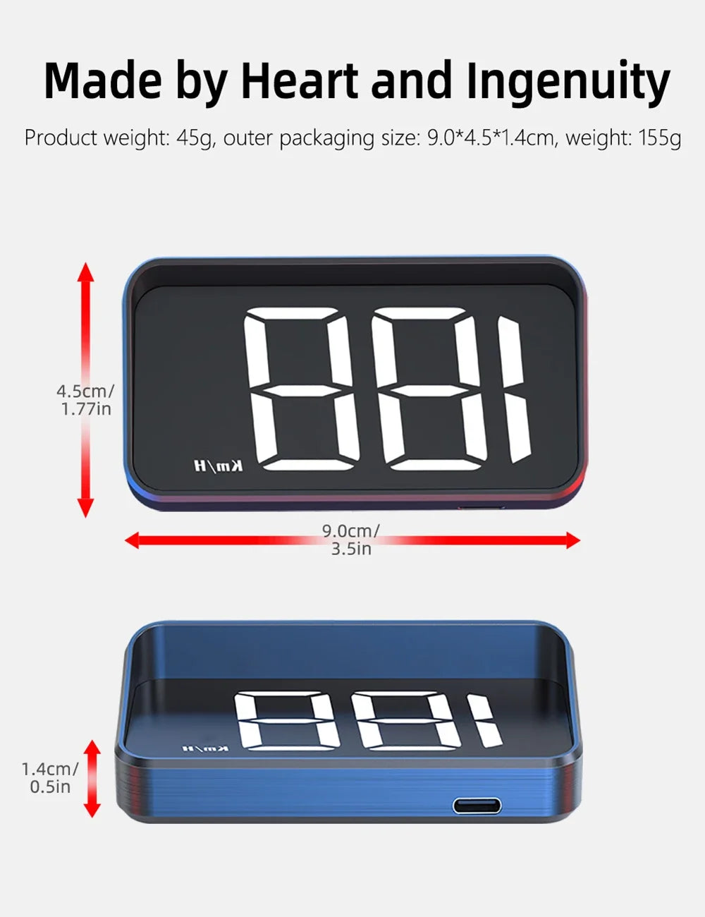 Car Speedometer HUD GPS Head Up Display Digital Speed Meter Windshield Projector For Vehicles Truck Auto Electronics Accessories