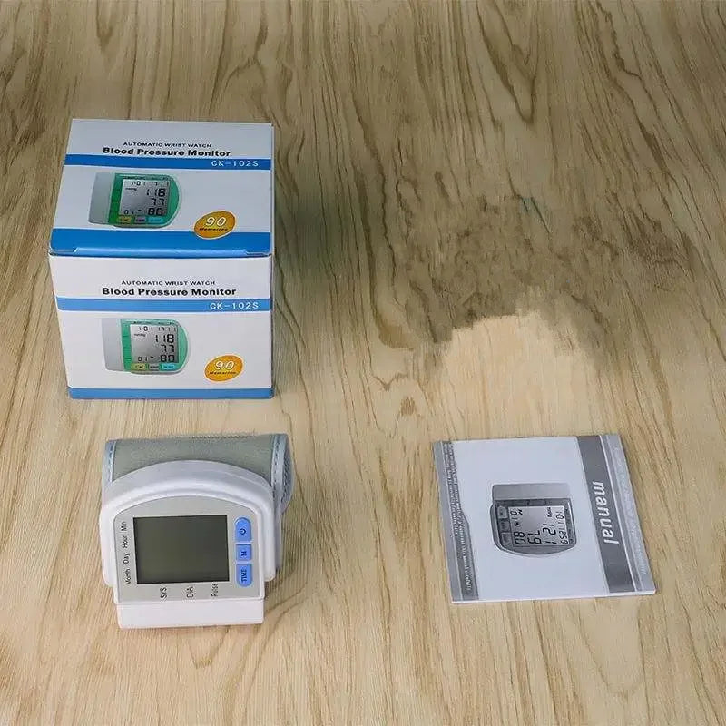 Automatic Tonometer Wrist Blood Pressure Monitor Sphygmomanometer PR LCD Screen Medical Digital Heart Rate Pulse Meter Measure