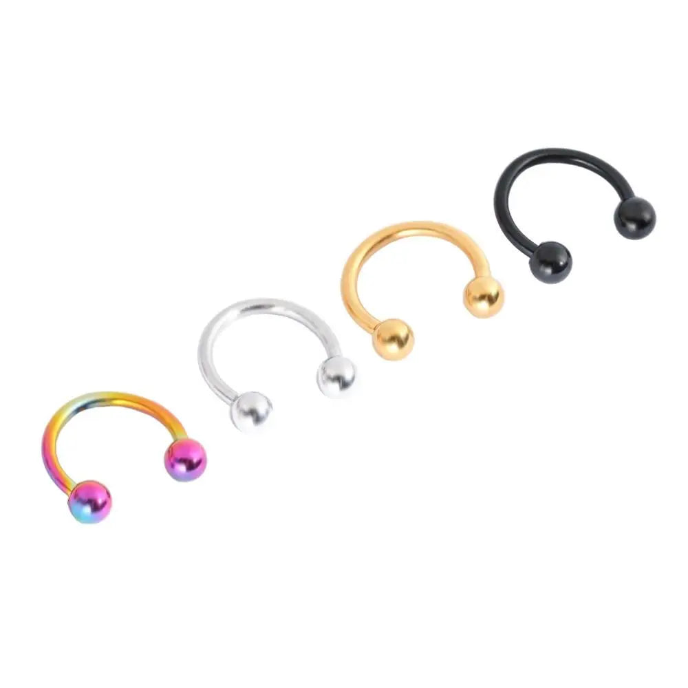 Helix For Women 1 Pcs Circular C Shape Hoop Stud Earrings Jewelry Lip Rings Nose Rings Body Piercing