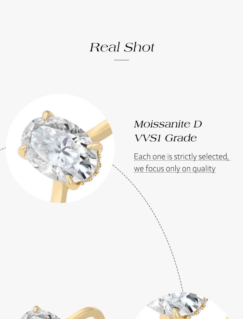 ATTAGEMS Oval Cut 12*8mm 4.5CT D VVS1 Moissanite Rings 925 Sterling Silver for Women Engagement Wedding Luxury Band Jewelry Gift