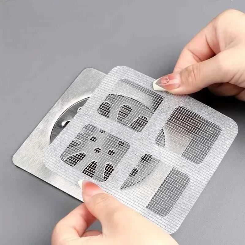 Disposable Hair Catchers for Shower Mesh Shower Drain Covers Floor Sink Strainer Filter Mesh Stickers Bathroom Accessories