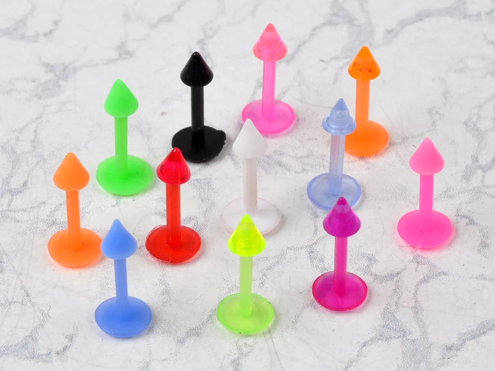 40PC Soft Silicon Nose/Lip/Tongue Piercings Helix Ear Piercing Women Men Septum Rings Body Piercing Jewelry