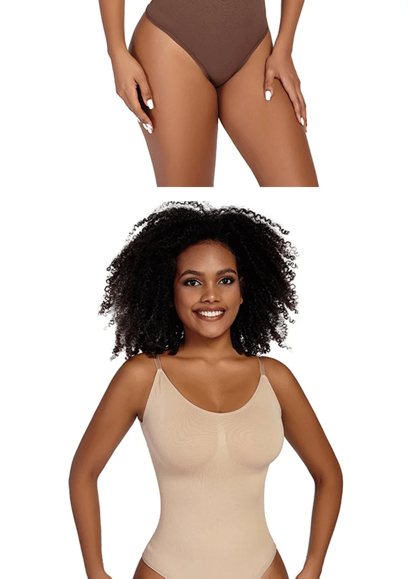Shapewear Bodysuit with Tummy Control Tight Slimming Body Shaper Thong Bodysuit Crotch with Hooks Reducing and Shapers Jumpsuit