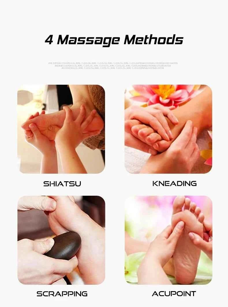Electric Heated Foot Massager Calf Massage Deep Tissue Kneading Device Hot Compress Leg Feet Muscle Relax Relieve Fatigue