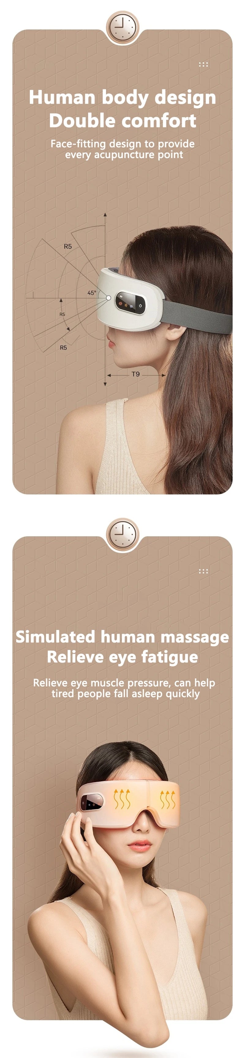 New Smart Eye Massager Vibration Eye Care Massage Instrument Bluetooth Music Heated Eyemask Dry Fatigue Relief Portable Foldable