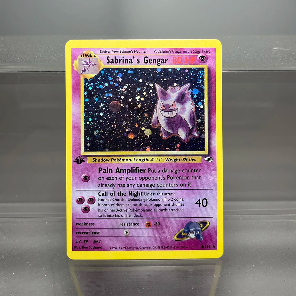PKM Single Cards Pikachu Charizard EX Bubble Mew Game Rare Collection Cards PTCG Rainbow Proxy Cards