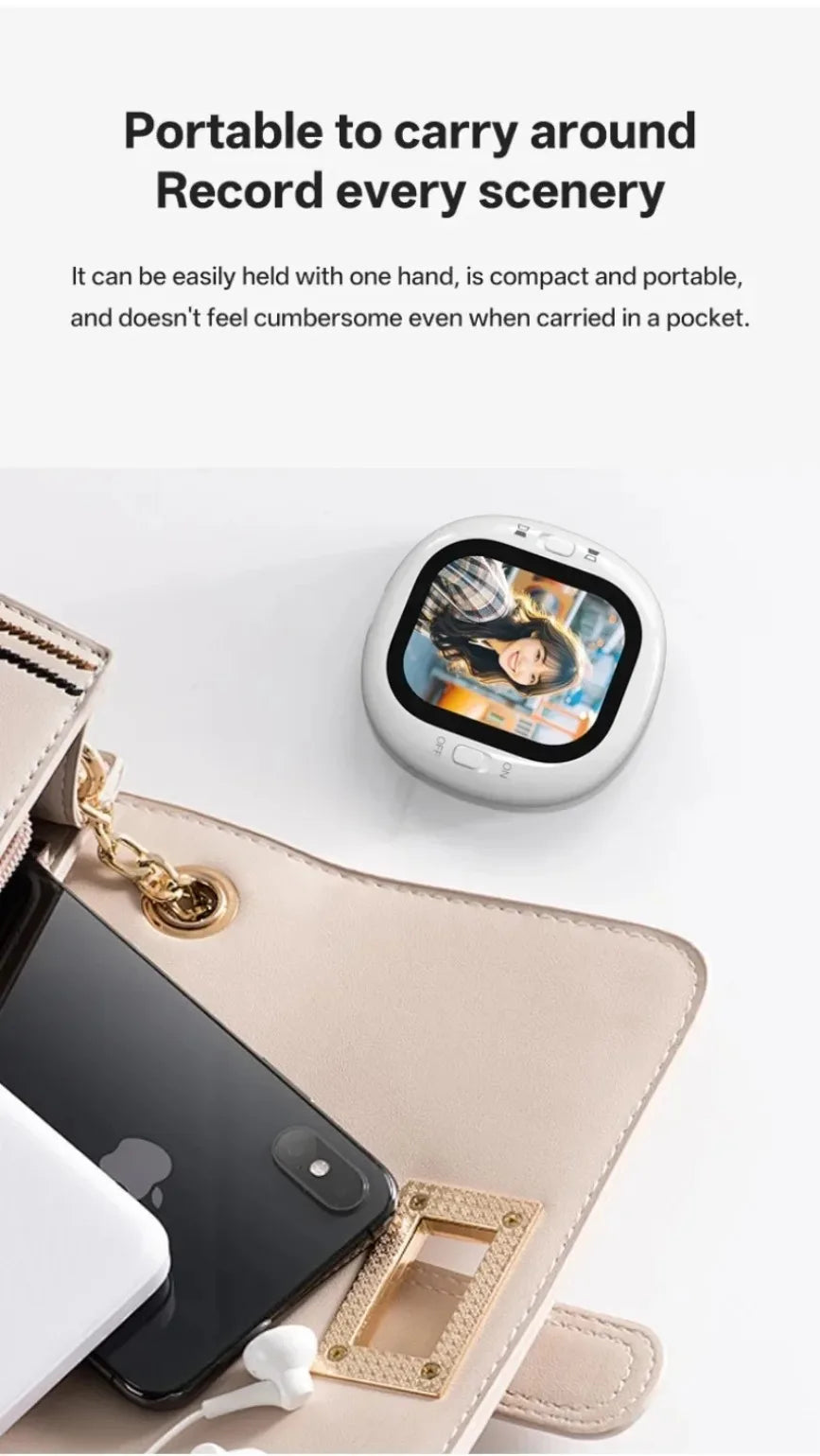 Mini Wireless Selfie Monitor Screen Magnetic 4K Bluetooth Selfie Monitor Screen with Vlog Live Stream /Selfie for iPhone/Android