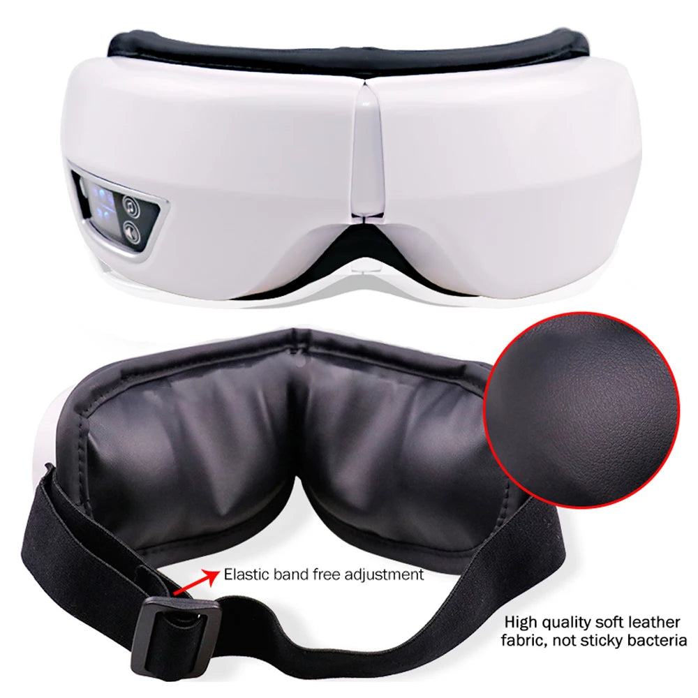 Eye Massager Smart Foldable Vibration Airbag Compress Eye Massage Instrument Bluetooth Music Eye Care Glasses Eye Relax Fatigue