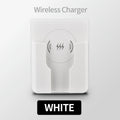 15W Wall Mount Wireless Charger, Qi Universal Fast Charging Panel for iPhone & Android, Flush AC 110–220V In-Wall Phone Charger