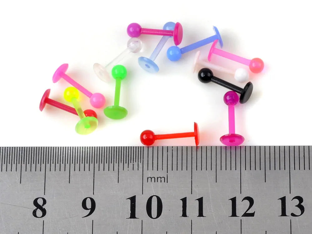 40PC Soft Silicon Nose/Lip/Tongue Piercings Helix Ear Piercing Women Men Septum Rings Body Piercing Jewelry