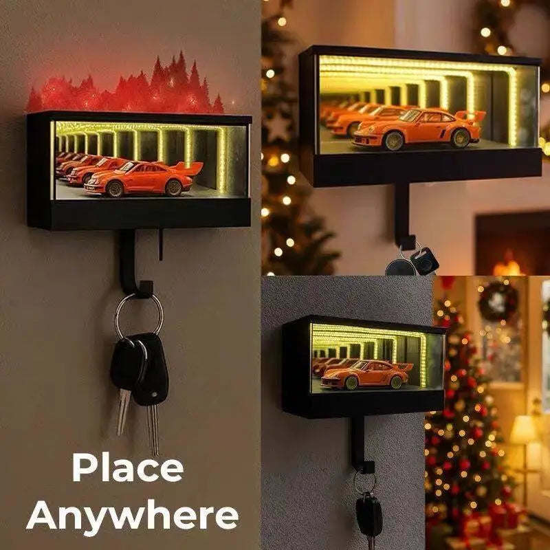 Infinity Garage Keychain Car Illuminated Infinite Garage Key Hook Suitable For Home Office Entrance Car Key Hanger