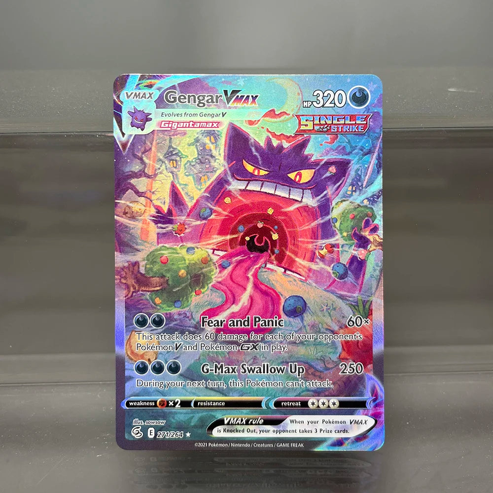PKM Single Cards Pikachu Charizard EX Bubble Mew Rare Collection Cards PTCG Rainbow