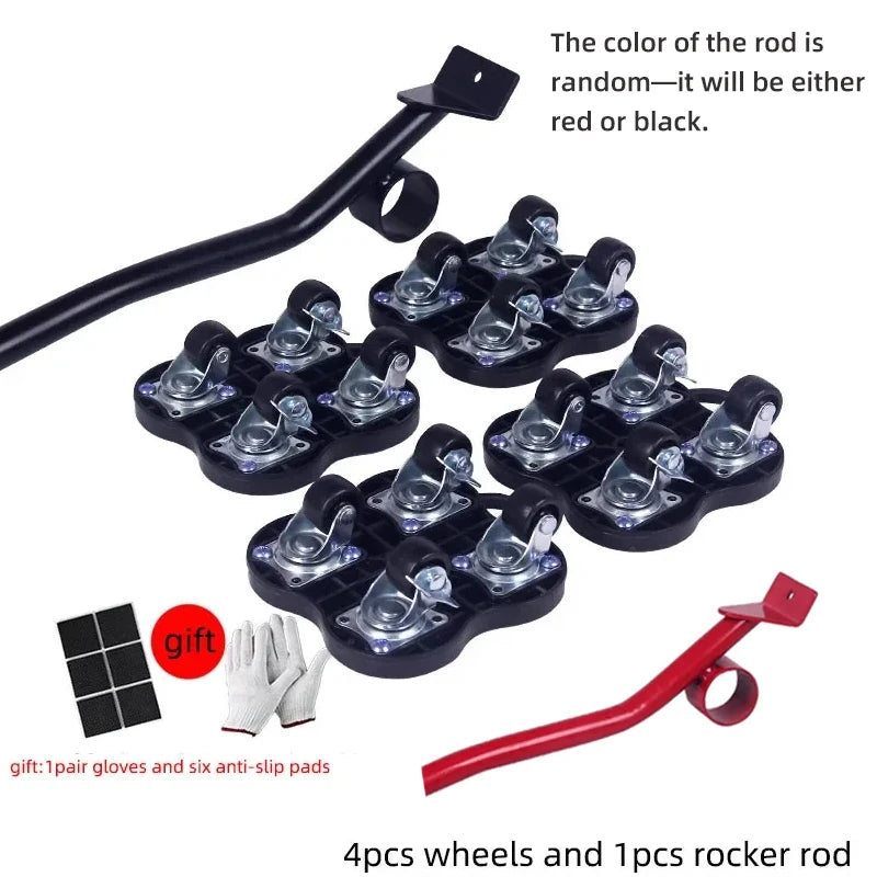 Wheels Rollers for Moving Heavy Furniture Set Heavy Stuffs Transport Lifter Wheeled Mover Roller with Wheel Bar Moving