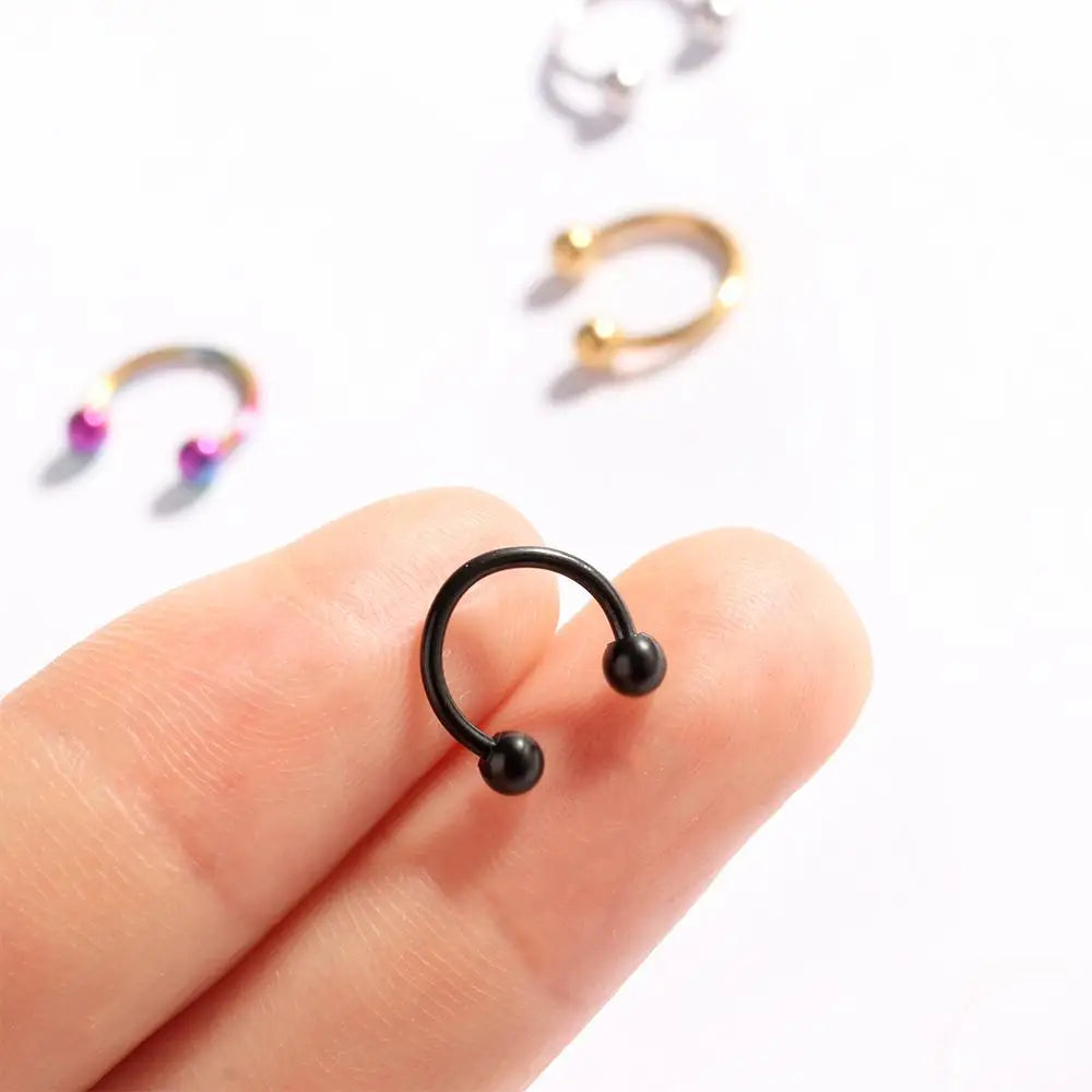 Helix For Women 1 Pcs Circular C Shape Hoop Stud Earrings Jewelry Lip Rings Nose Rings Body Piercing