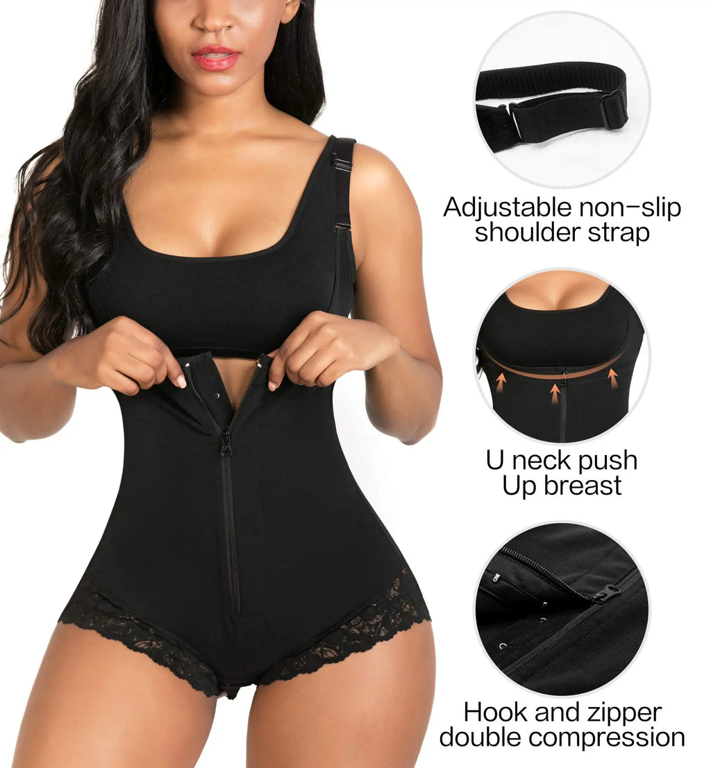 Women Shapewear Bodysuit Tight Corset Slimming Sheath Abdominal Correction Seamless Thong Body Shaper Faja Colombian Postpartum