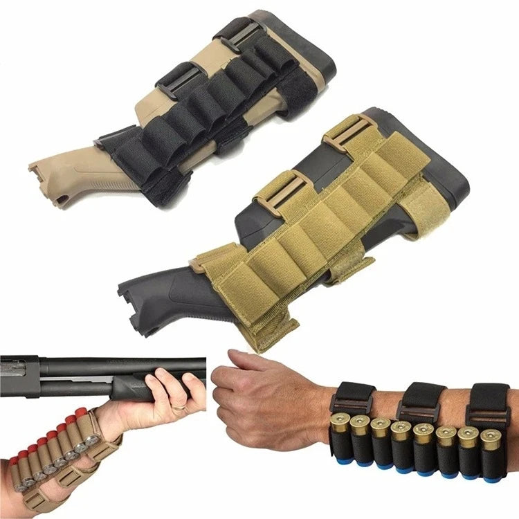 8-round Rifle Stock Ammunition Carrier 12/20 Gauge Shotgun Arm Holster