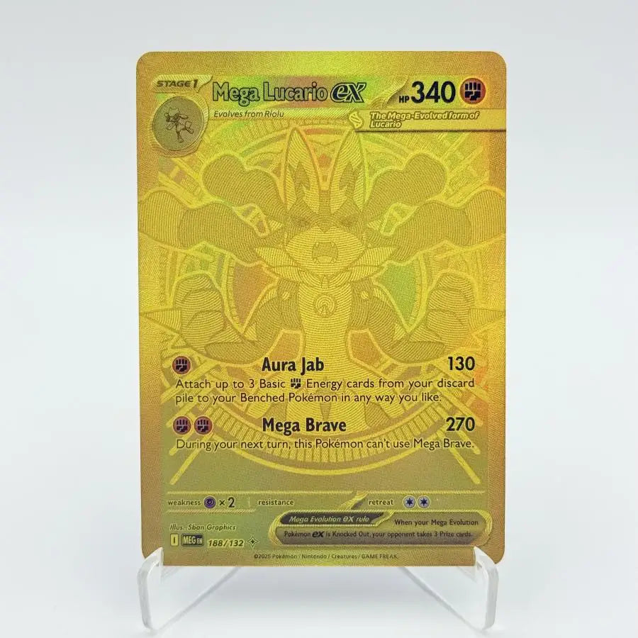 PKM PTCG Card ASC/MEG/PFL Mega Charizard Y ex Lucario Gardevoir Rare Card Replica Proxy Game Cards English