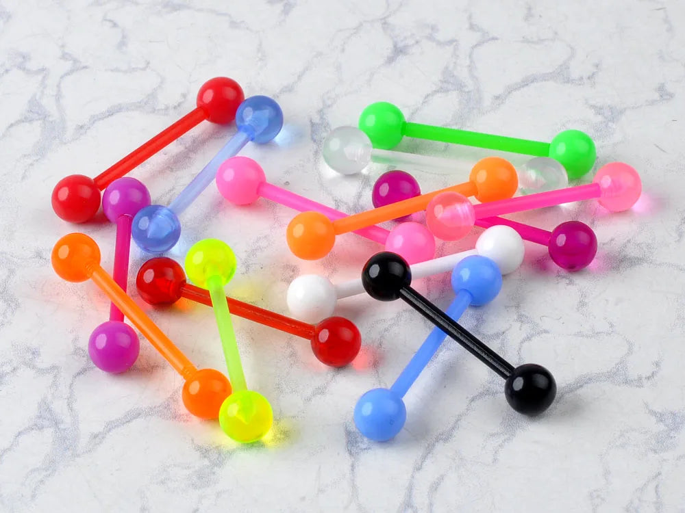 40PC Soft Silicon Nose/Lip/Tongue Piercings Helix Ear Piercing Women Men Septum Rings Body Piercing Jewelry