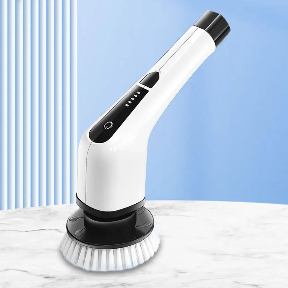Cordless Power Scrubber 7 In 1 Multipurpose Electric Spin Cleaner with 8 Replacement Brush Heads Rotatable for Bathroom Tub Tile