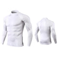 Men's Turtleneck Compression Long Sleeved Sports Fitness Tight T-shirt Running Casual Quick dry Long-Sleeved Spring and Autumn