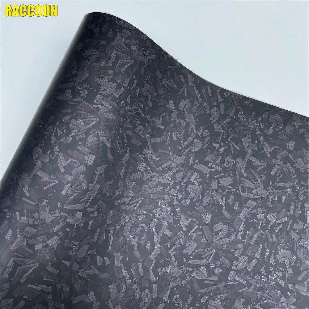 Premium PET Matte & Glossy Black Silver Red Forged Carbon Fiber Wrap Vinyl Car Film Motorcycle Scooter Vehicle Wrapping Foil