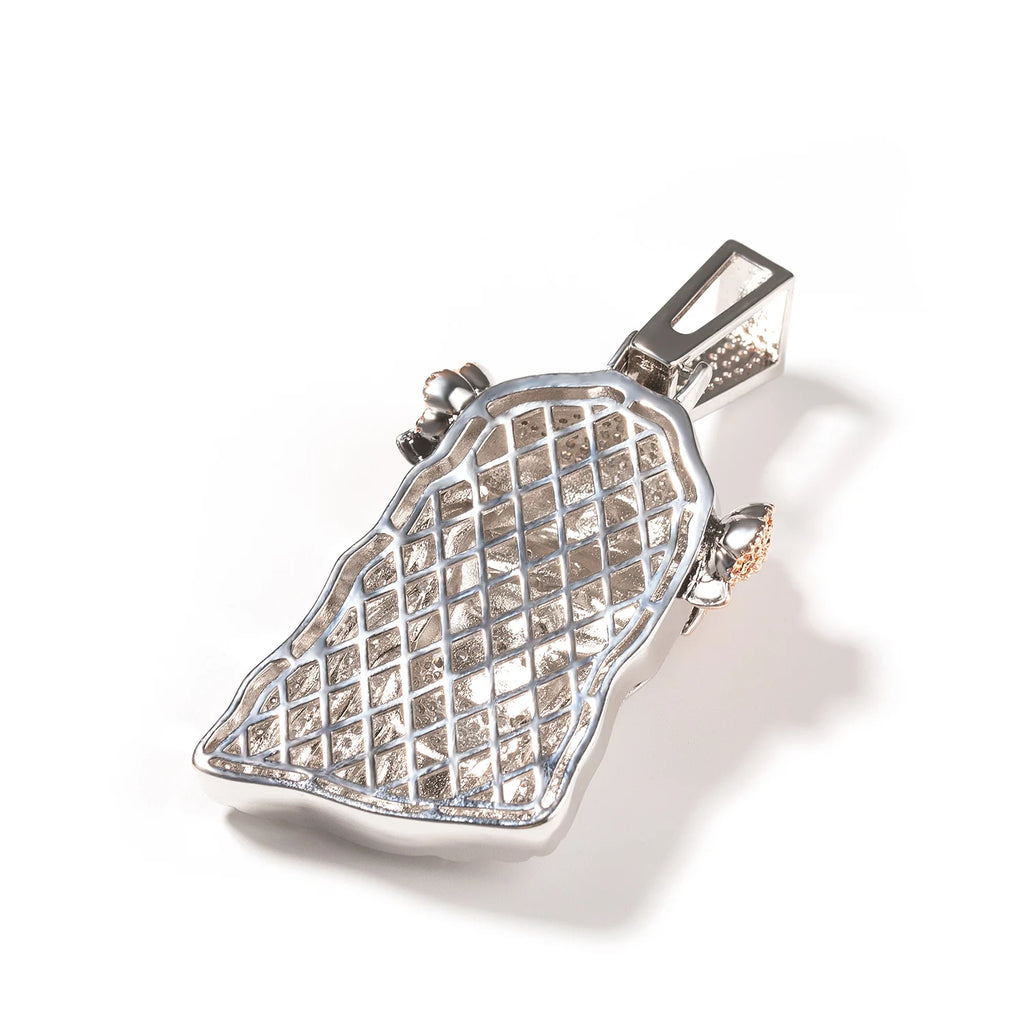 UWIN Iced Out 2 Tone Jesus Pendant Necklaces with Rose Prong Setting 5A+ Cubic Zirconia Charms Fashion Jewelry for Gift