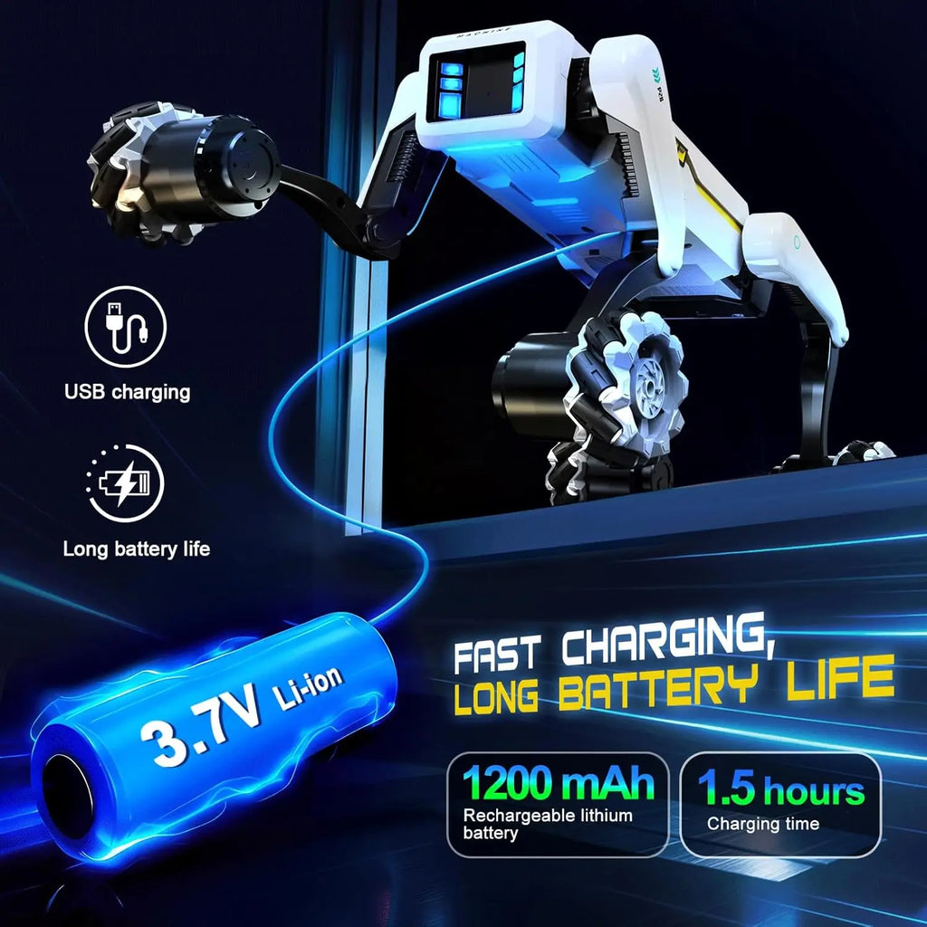 RC Intelligent Robot Dog Stunt Multifunction RC Mechanical Dog Voice Command Programmable Bionic Smart Robot Toy Gift