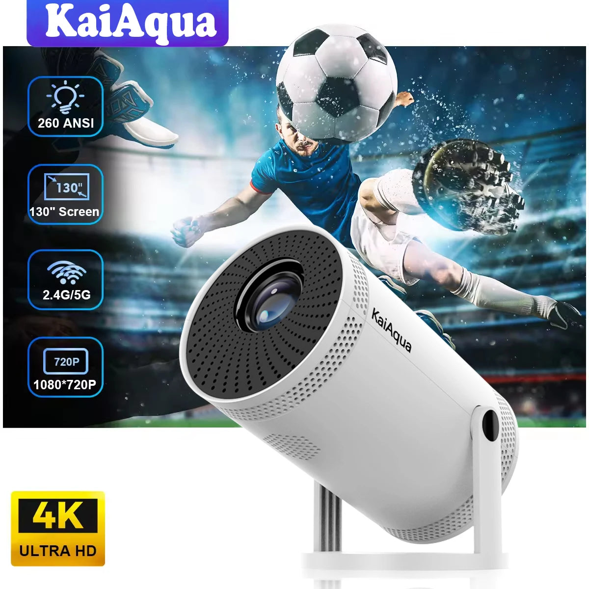 Projector FY300 Pro 4K  Dual  260ANSI Allwinner   1080P 1280*720P Home Cinema Outdoor Projetor