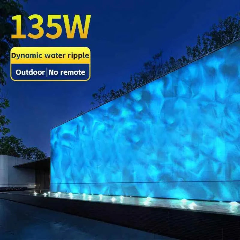 Square water ripple projector dynamic water ripple logo indoor ground corridor outdoor atmosphere lighting waterproof projection