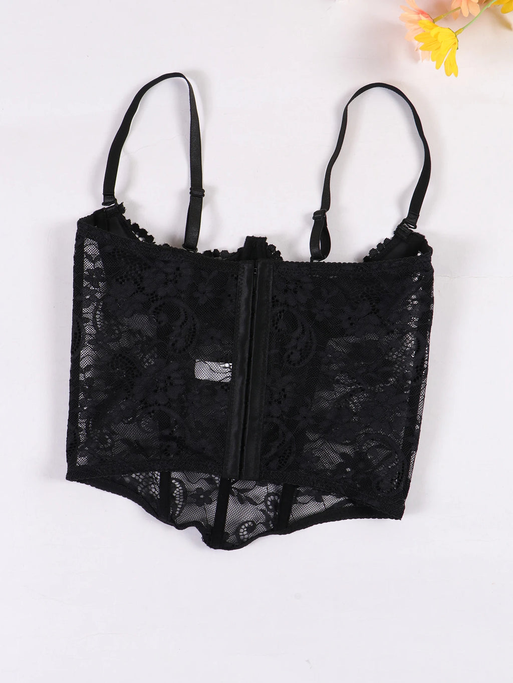 Sexy Lace Corset Body Shapewear 1pcs Women Black Bustier Open Crotch Body Shapers Lingerie Adjustable Underbust Satin Corsets